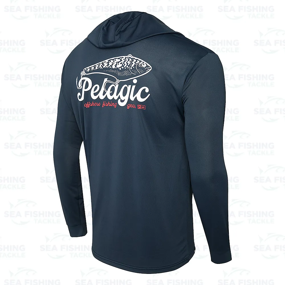 Pelagic Aquatek Hoodie Dark Navy - Hook Em