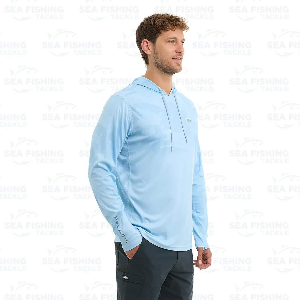 Pelagic Vaportek Hoodie Brush Camo Light Blue - Image 5