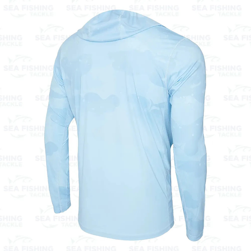 Pelagic Vaportek Hoodie Brush Camo Light Blue - Image 2