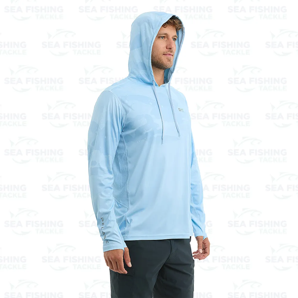 Pelagic Vaportek Hoodie Brush Camo Light Blue - Image 3