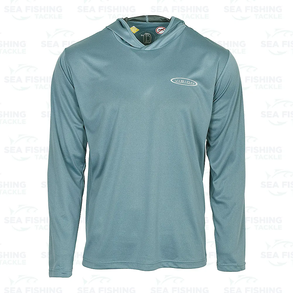 Vision Bamboo Bug & UV Hoodie - Stone Blue
