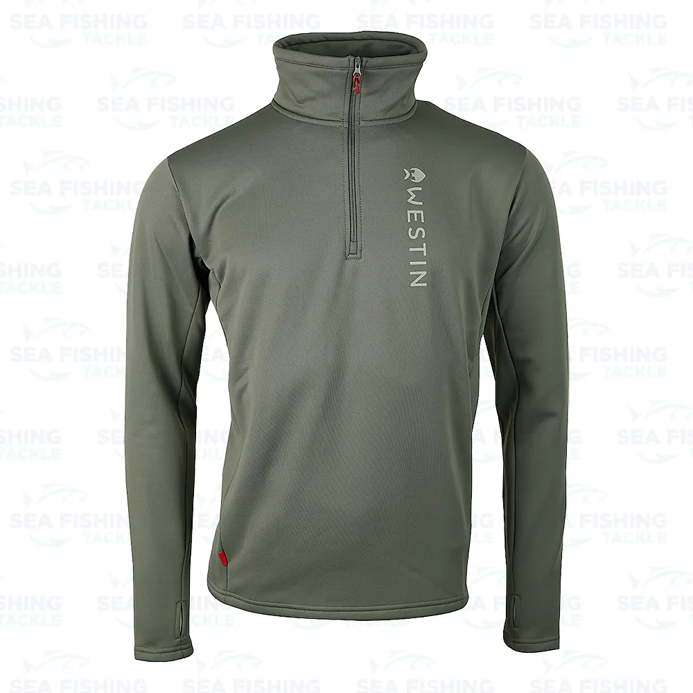 Westin Energy Midlayer 1/2 Zip - Dark Sage - Image 2