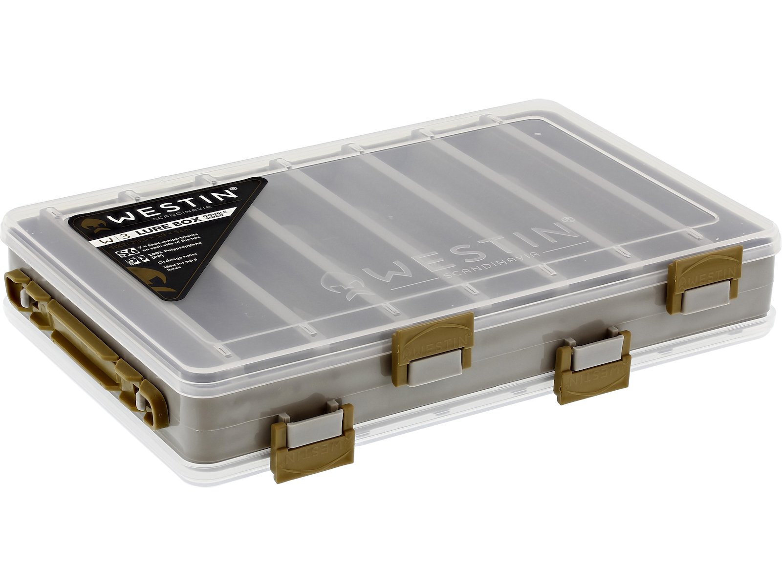 W3 Lure Box Double Sided 20.5X17X4,8 cm S S6 Grey/Clear