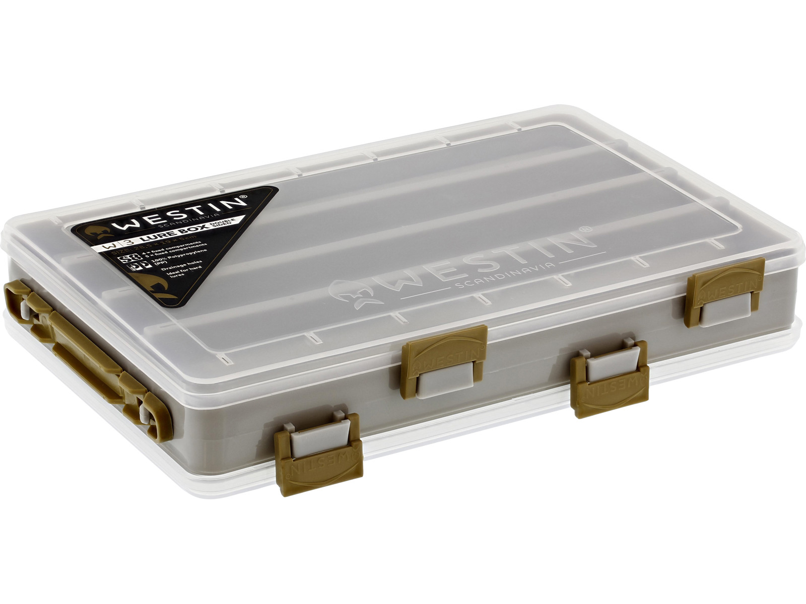 W3 Lure Box Double Sided 28.5X19X5 cm S S8 Grey/Clear
