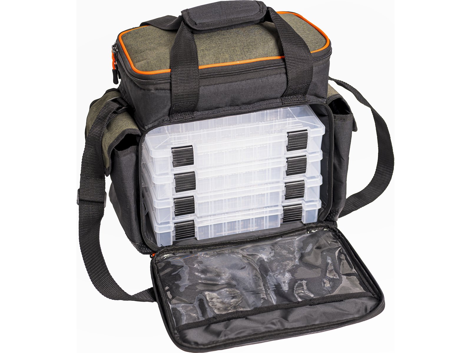 Kinetic Lure Bag 4 Box System L Olive Melange/Orange - Bild 2